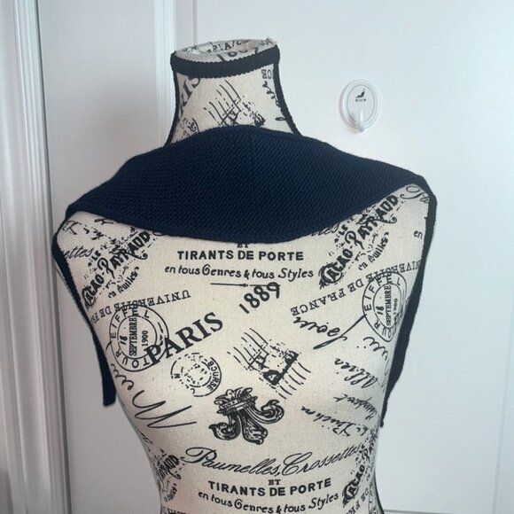 Handmade Navy Sophie Scarf – CashMerino Yarn - 35” Inspired by PetitKnit Design - Picture 5 of 8